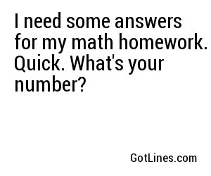 Give Me The Answers To My Math Homework