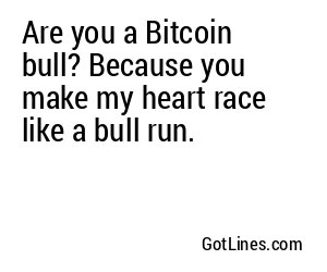Are you a Bitcoin bull? Because you make my heart race like a bull run.