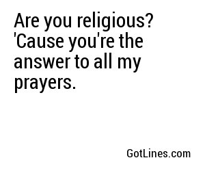 are you religious cause