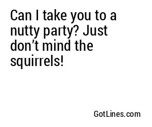 Can I take you to a nutty party? Just don’t mind the squirrels!