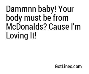 Fast Food Pick Up Lines Fast Food Pick Up Lines