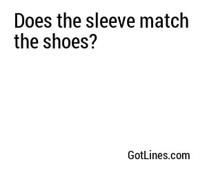Does the sleeve match the shoes?
