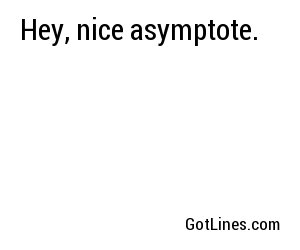 Hey, nice asymptote.