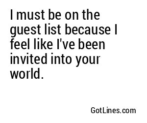 I must be on the guest list because I feel like I've been invited into your world.