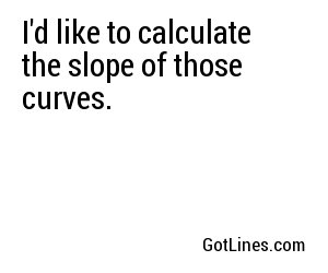 I'd like to calculate the slope of those curves.