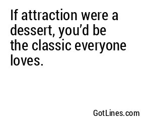If attraction were a dessert, you’d be the classic everyone loves.
