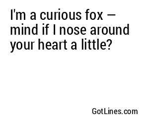 I'm a curious fox — mind if I nose around your heart a little?