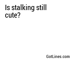 Is stalking still cute?