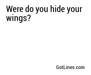 Were do you hide your wings?