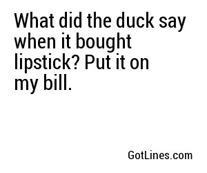 What Did The Duck Say When It Bought Lipstick Put What Did The Duck Say When It Bought Lipstick Put