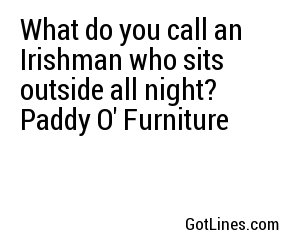 What do you call an Irishman who knows how to control a wife? -- A bachelor.