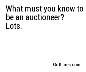 What must you know to be an auctioneer? Lots.
