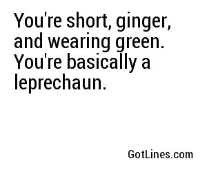 You're short, ginger, and wearing green. You're basically a leprechaun.
